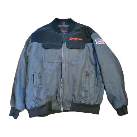 Snap On Tools Color Block Jacket Men’s Size 3XL Black & Gray Heavy Canvas - Picture 1 of 14